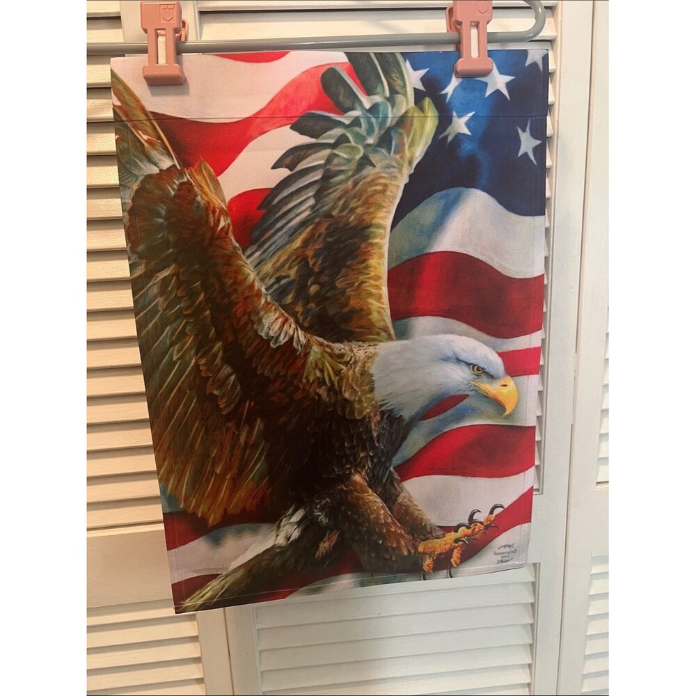 #2022*”13x18”Patriotic Bald Eagle Wall Art - Red, White & Blue